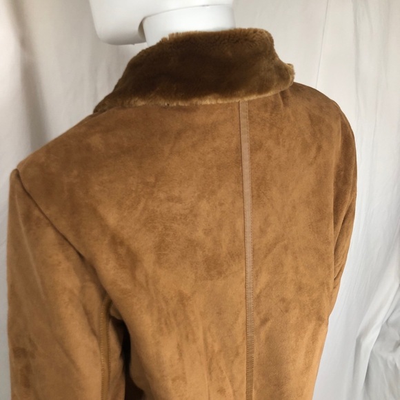 Cato Faux Suede Fuzzy Lined Coat - Picture 5 of 11